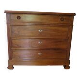 Rare -Jolie commode ancienne 4 tiroirs-3 serrures - En noyer - 1930