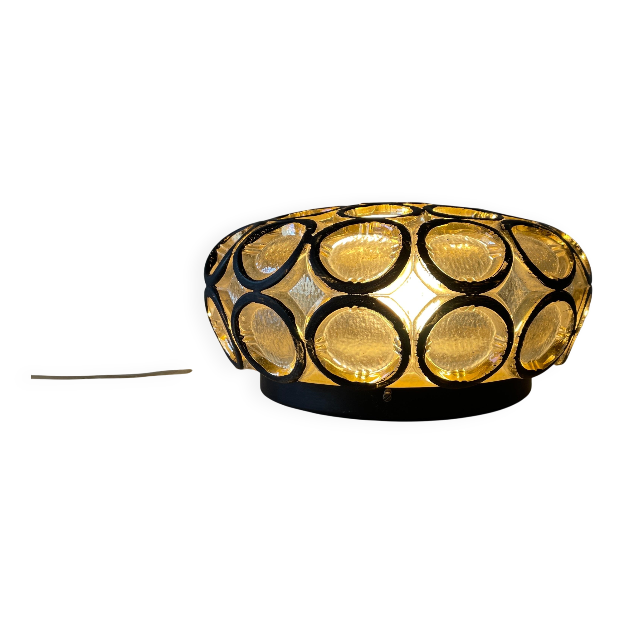 Iron or structured glass wall light by Limburg, 1960s, Germany.