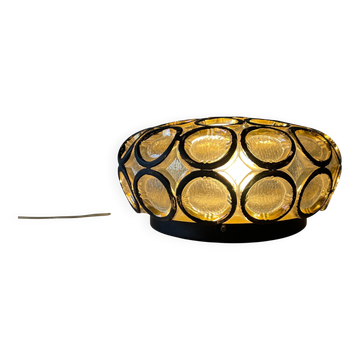 Applique en fer ou en verre structuré par Limburg, années 1960, Allemagne