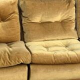 Vintage velvet modular sofa, vintage armchairs