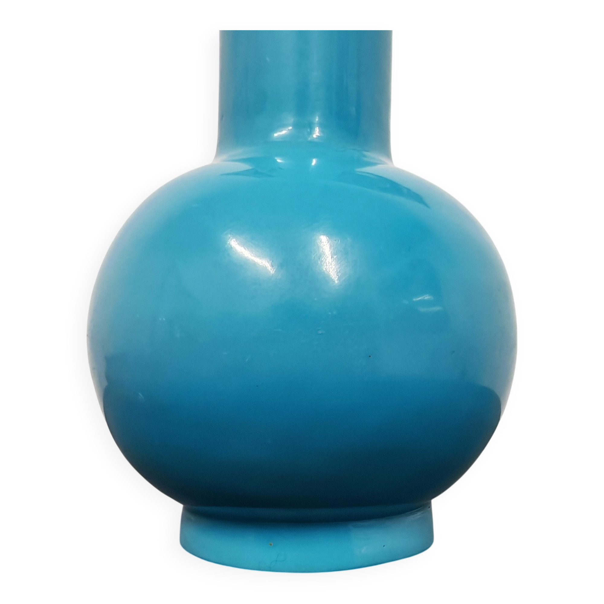 Sculptural antique glass vase by Peking Glass, 18th century.