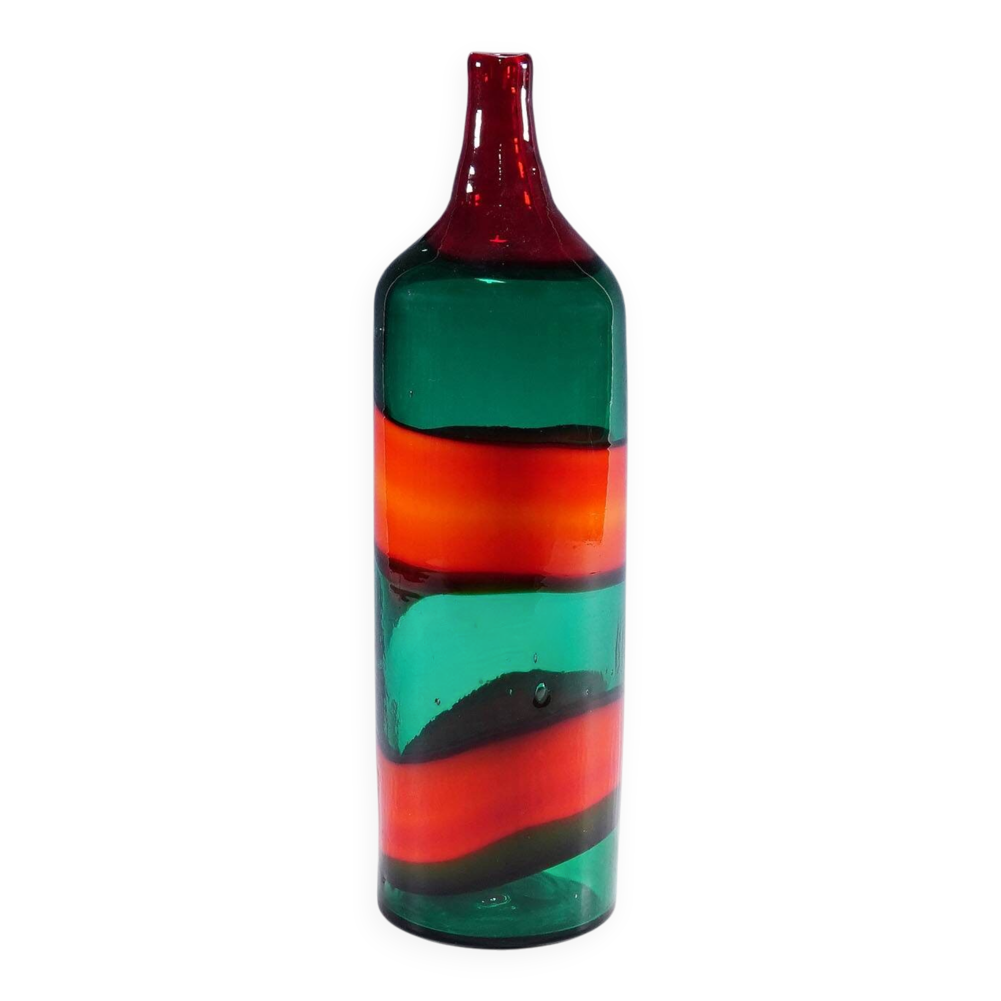 Vase 'A Fasce' by Fulvio Bianconi for Venini, Venice Murano 1950s