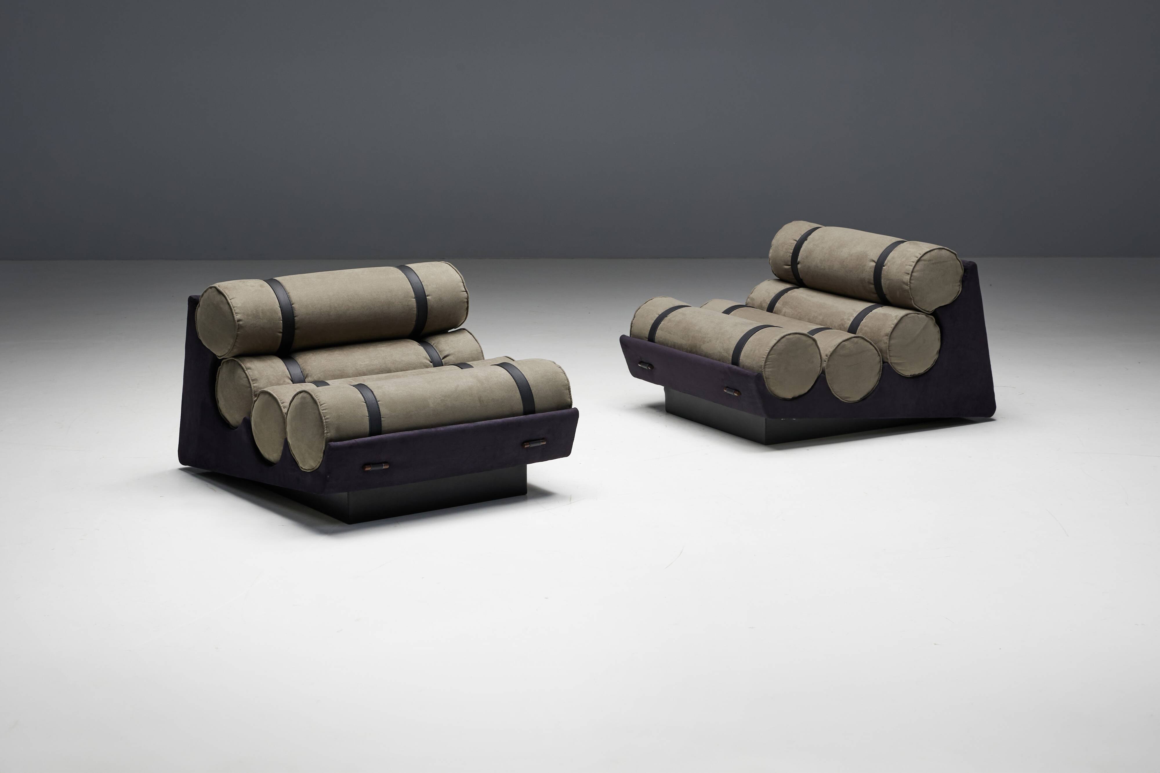 Mid-Century Cylindrical Lounge Chair, Brazil, 1970s