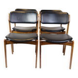 Set Of Four Dining Chairs Model OD 49 In Rosewood By Erik Buch From 1950s
