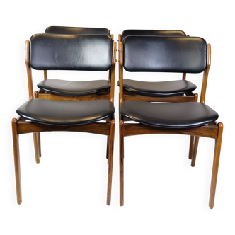 Set Of Four Dining Chairs Model OD 49 In Rosewood By Erik Buch From 1950s