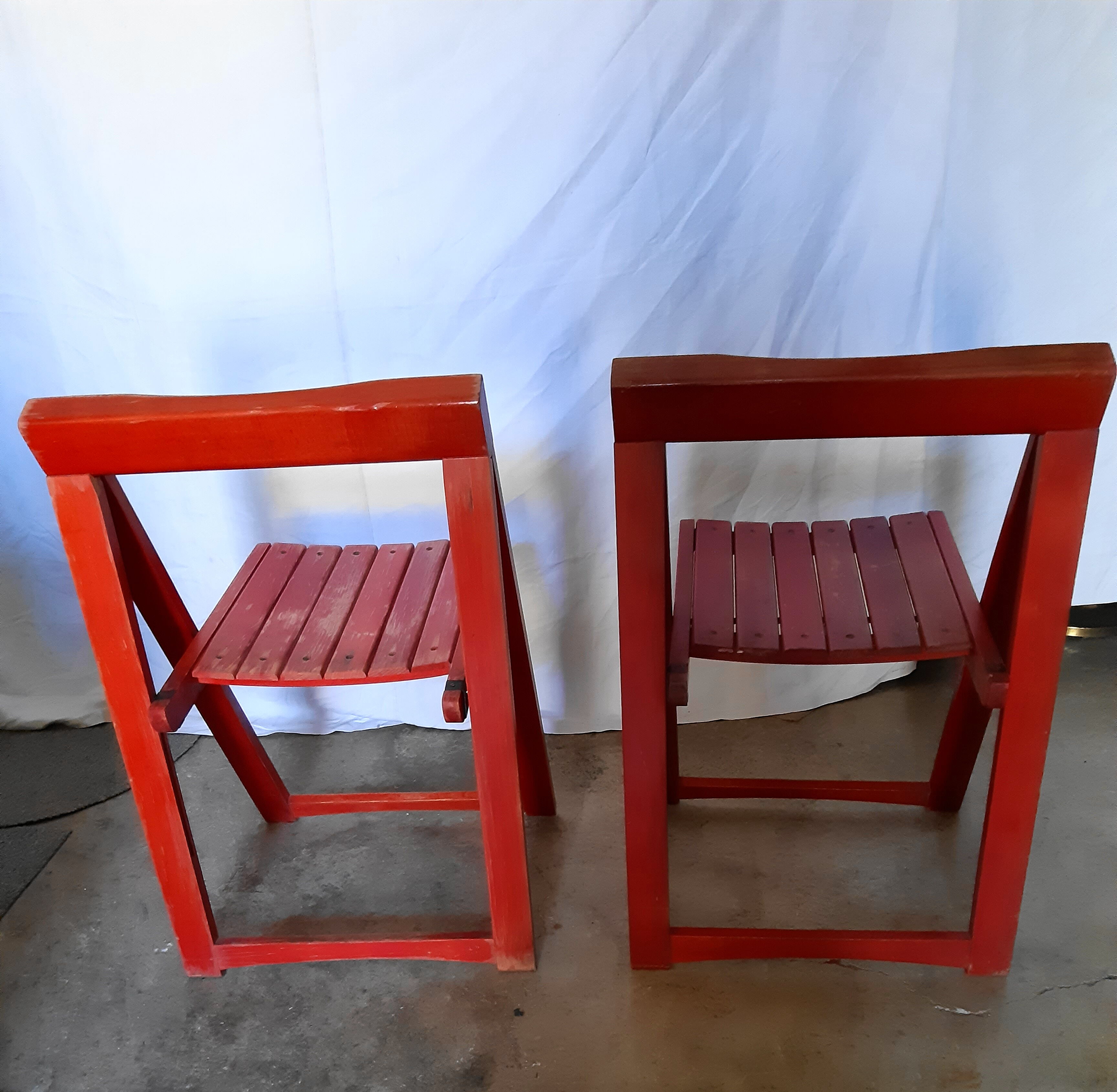 Pair of folding chairs, 60s