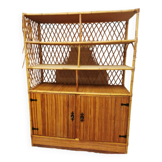 Rorin vintage bamboo bookcase