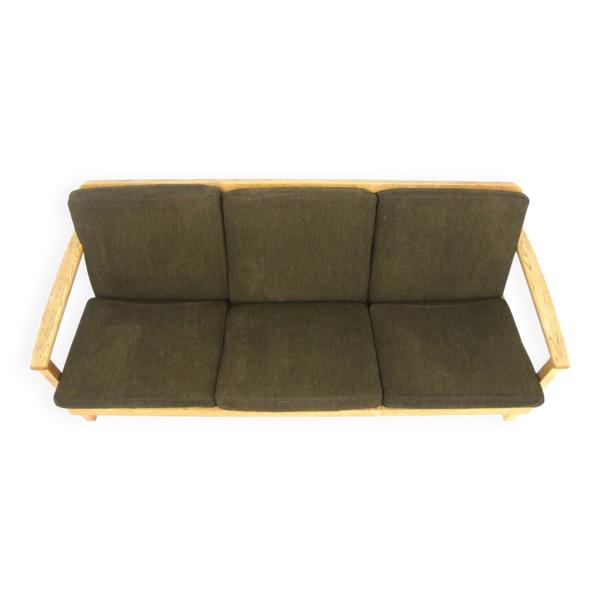 Canapé 3 places scandinave en chêne, Suède, 1960