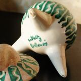 Zig Zag Charles Voltz Vallauris tripod ceramic pot