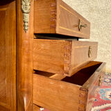 Dresser transition marquetry and bronze style Louis XV