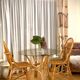 Smoked glass rattan table + chairs