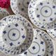 Old Flat plates X6 motif "Royal Copenhagen" in retro earthenware