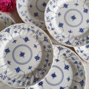 Old Flat plates X6 motif "Royal Copenhagen" in retro earthenware