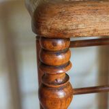 Tabouret ancien cannage et bois tourné