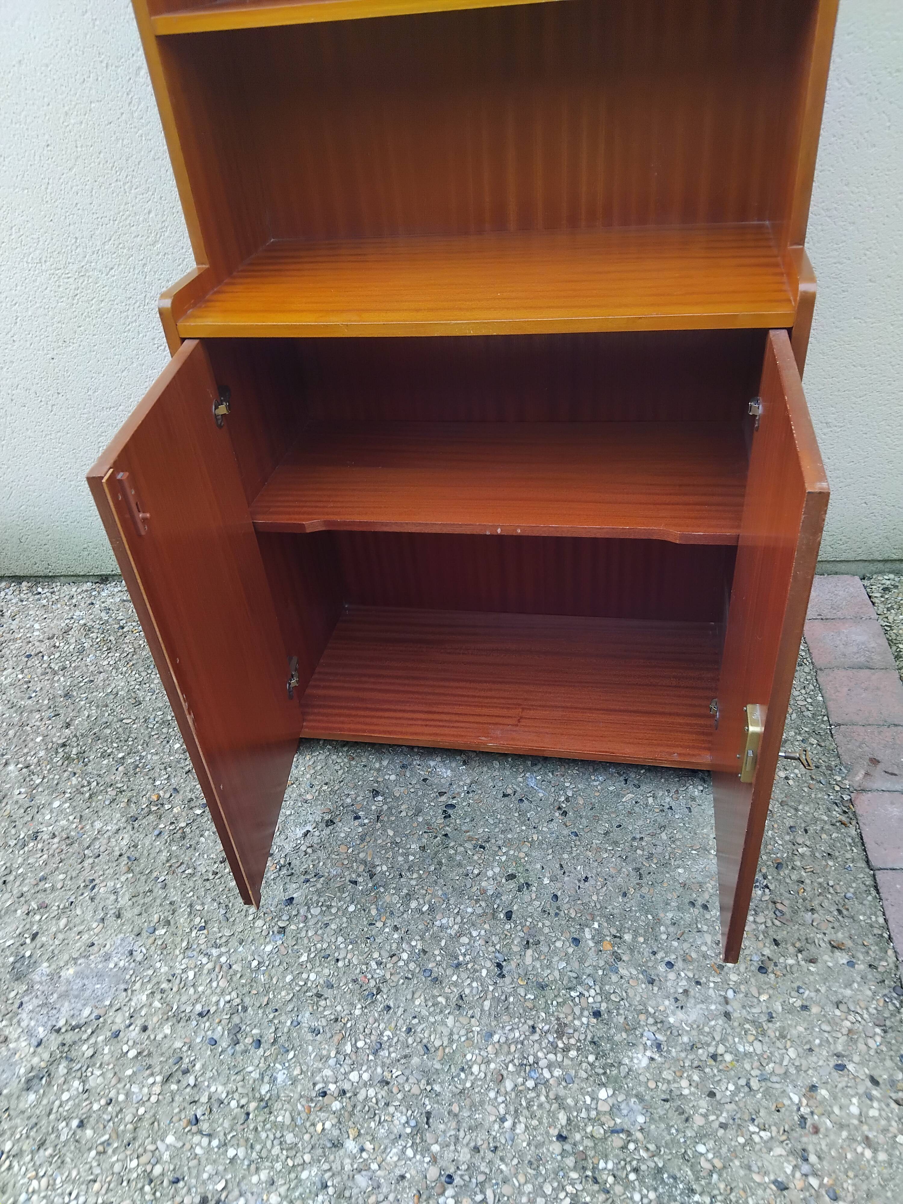 Vintage Scandinavian-style teak bookcase
