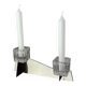 Peill & Putzler candlestick, glass and metal, Germany, 1970s