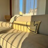 Coussin traversin jaune