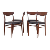 Chaises de salle à manger en teck par Gustav Herkströter pour Lübke, années 1960, ensemble de 4.