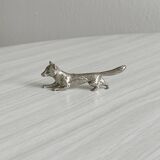 Set of 6 metal fox knife rests