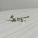 Set of 6 metal fox knife rests