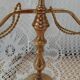 Antique metal chandelier with 3 arms