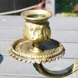 Chandelier 3 arms bronze old gold patinated