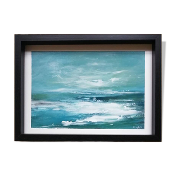 Winter Prelude, abstract art painting, original signed with its certificate.