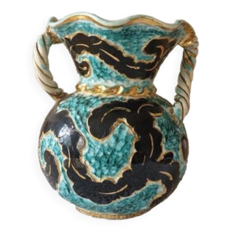 Monte Carlo Monaco Vase - Coral / Blue Pattern