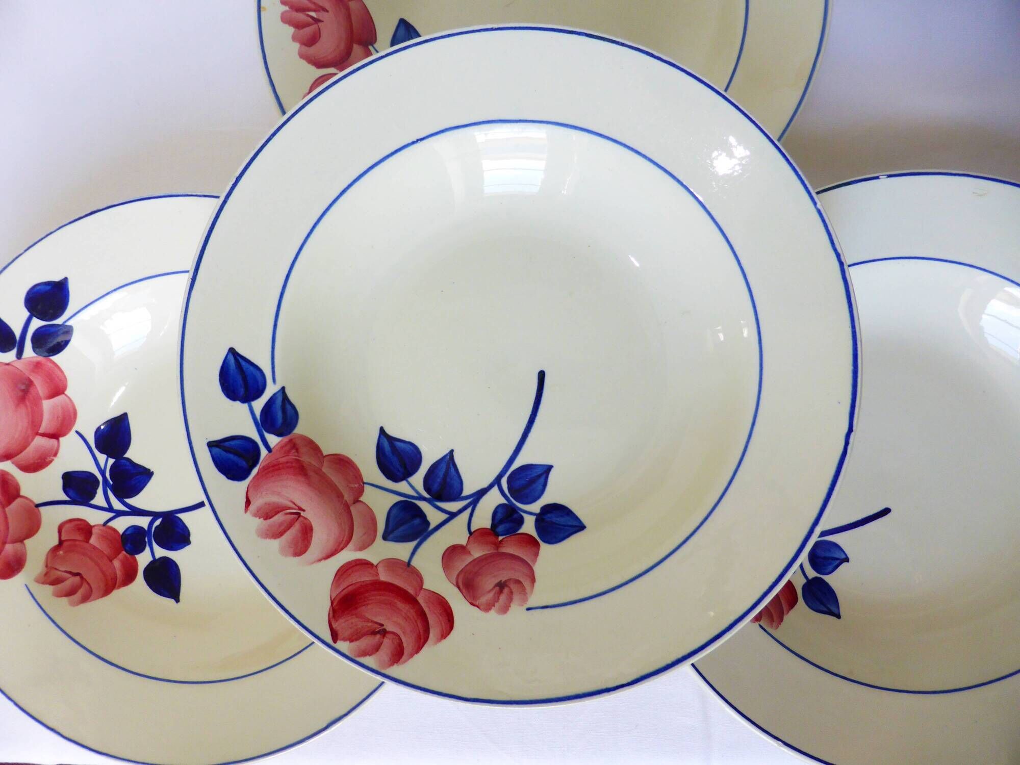 4 vintage deep plates from the HBCM factory 220633