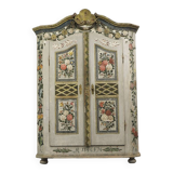 Painted Folk Art Bridal Cupboard