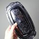 Silver-plated/inox vintage butter dish from the 1960s-1980s in Rococo style.