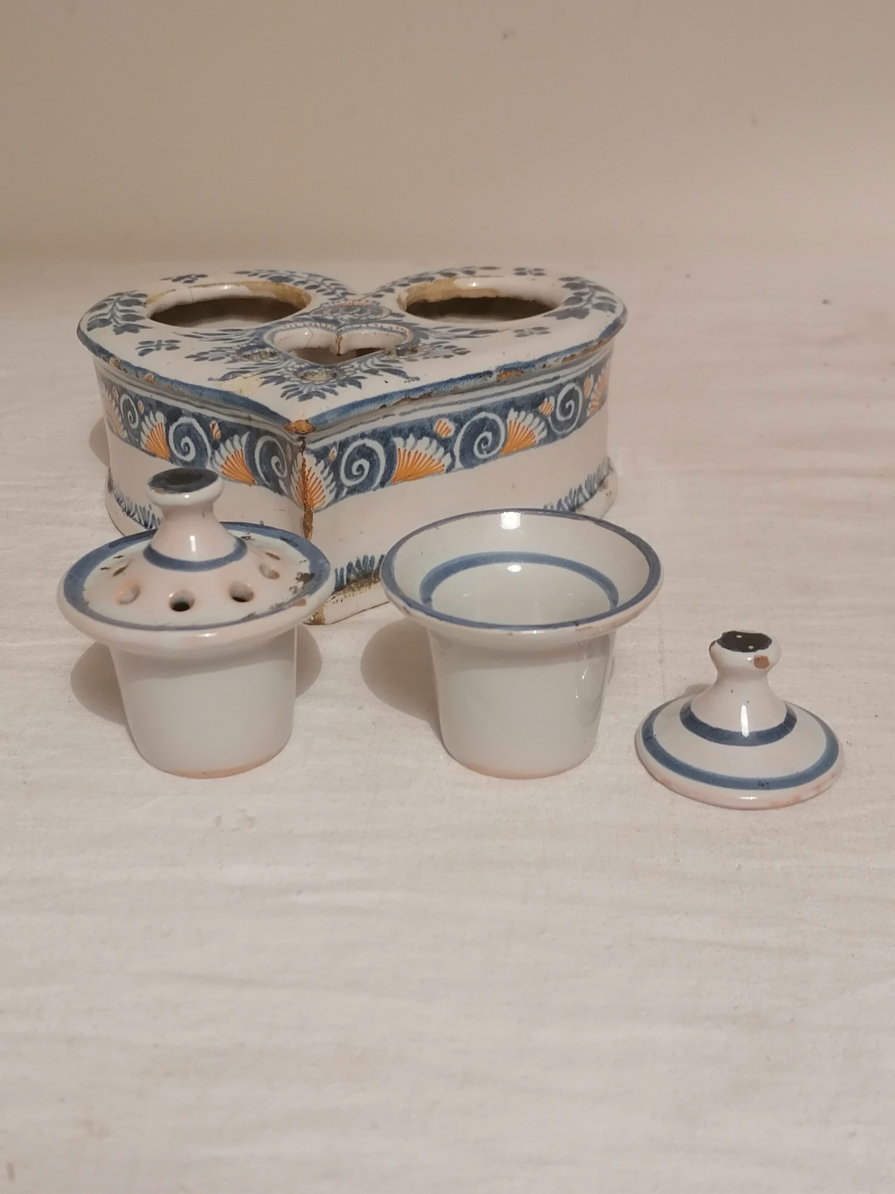 Old ceramic inkwell from Vallauris.