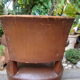 Old leather bridge chair