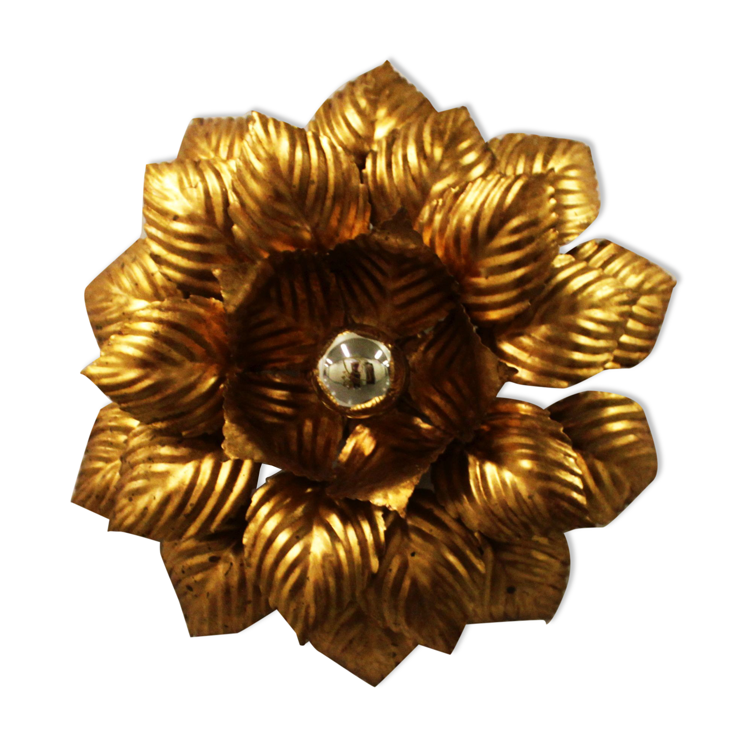 Masca floral wall lamp, 70's, Italy