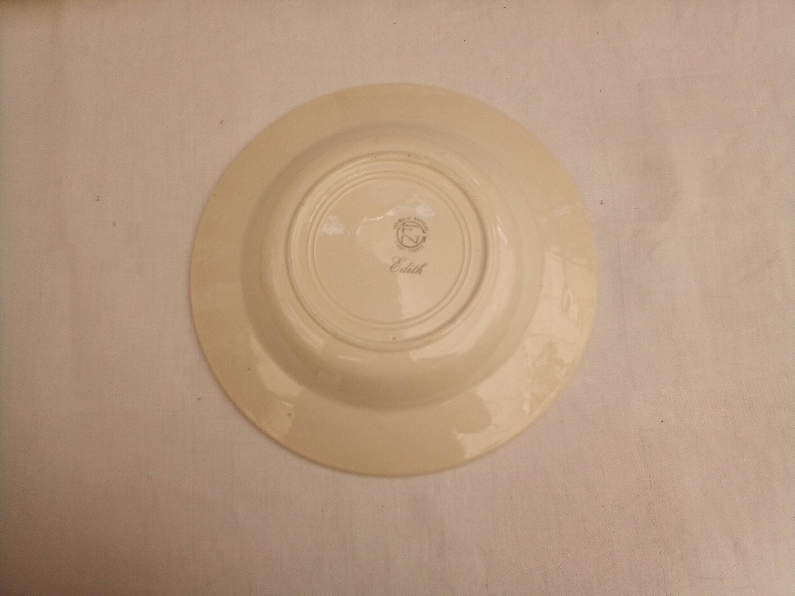 6 Edith soup plates / Faïencerie Nouvelle