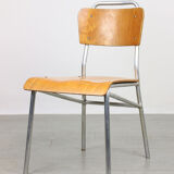 Mid-century Plywood Aluminum Chair, set of 2
