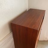 Teak and white Formica secretary, 1950