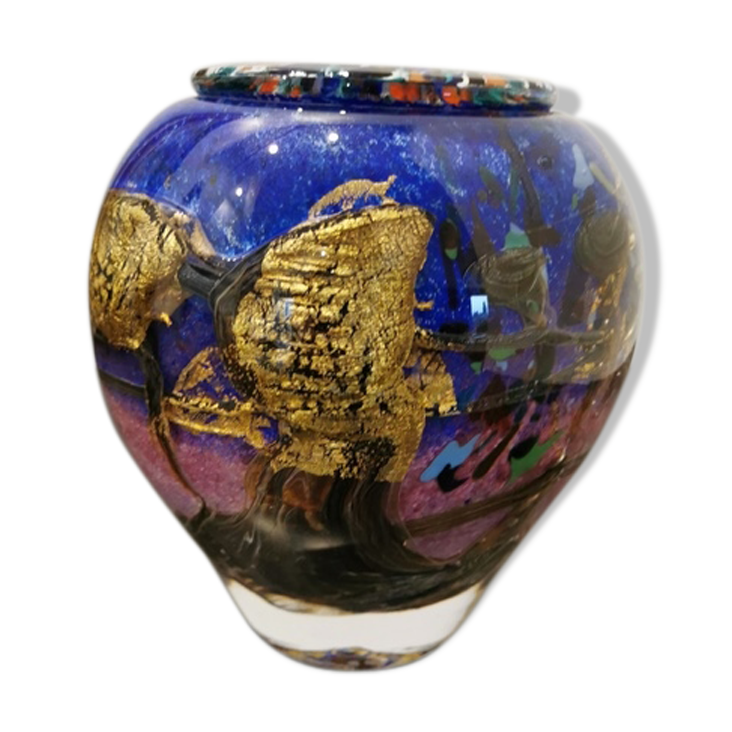 Blown glass vase by Jean Claude NOVARO