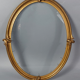 Old oval frame and glass foliage 40x30 cm wood stucco gilding gold leaf SB