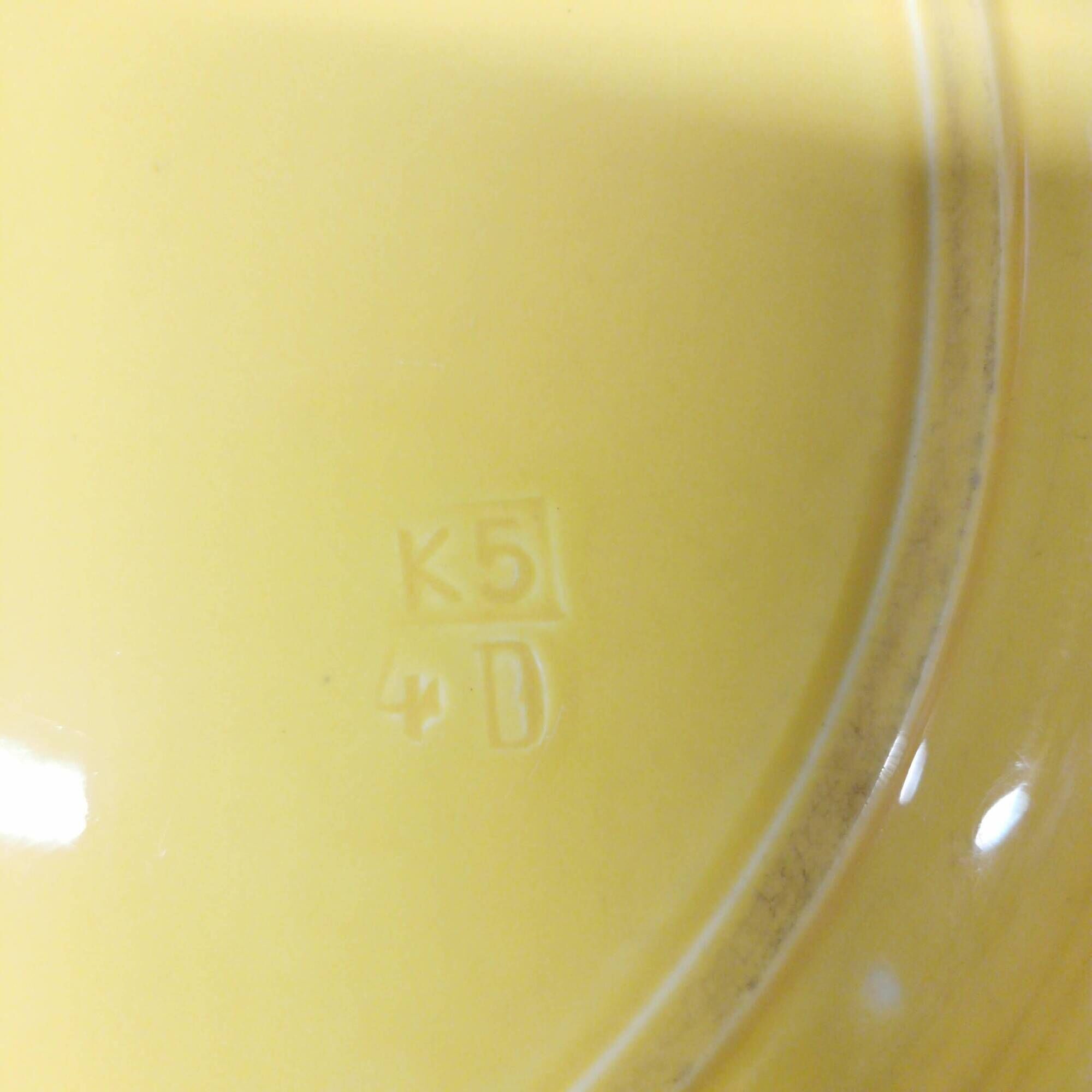 Vintage yellow round plate HBCM
