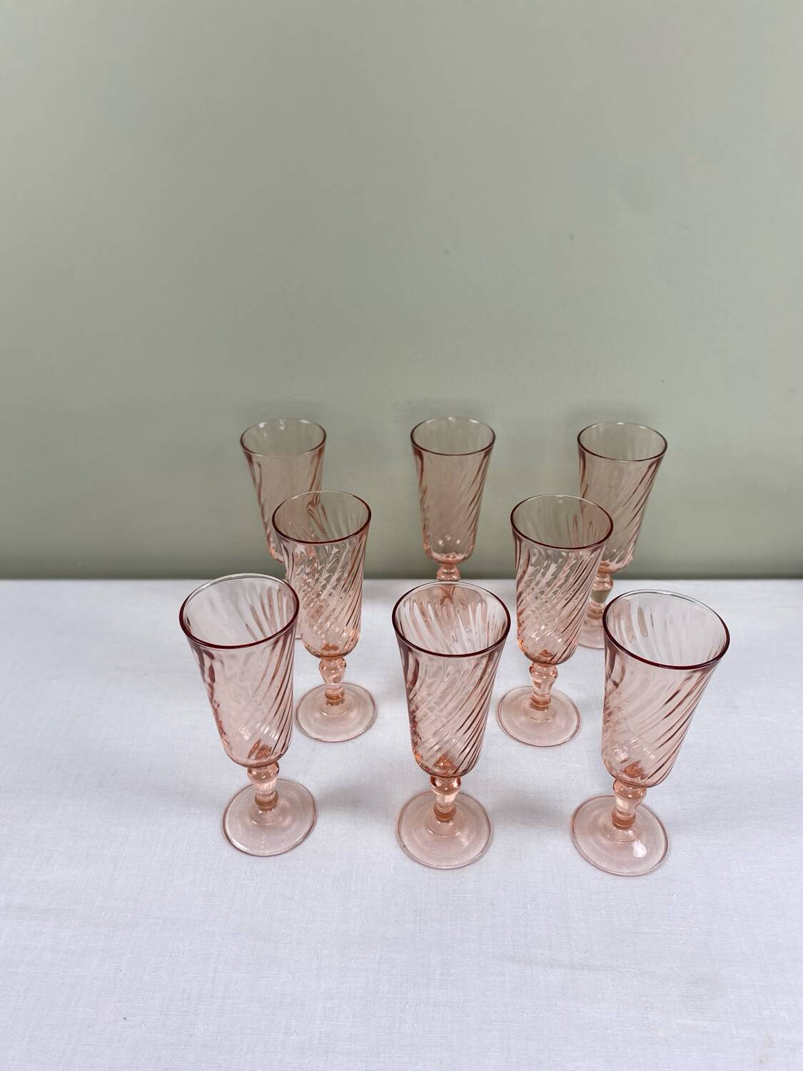 8 vintage Rosaline flutes