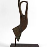 Patinated Bronze Buddha Hand, mounted on a Base, Thailand, 20th Century