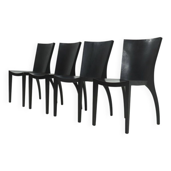 4 chaises modèle Milano par Danilo Silvestrin pour Gunther Lambert, 1980