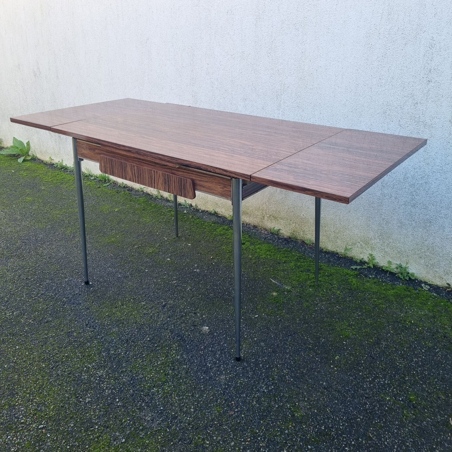 Brown Formica table from the 1970s