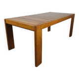 Table extensible en orme massif, Maison Regain, années 60