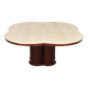 Coffee table with cloverleaf-shaped travertine top, Italy, 1970s