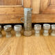 Vintage stoneware coffee set and ceramic cups