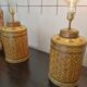 Duo of vintage metal lamps