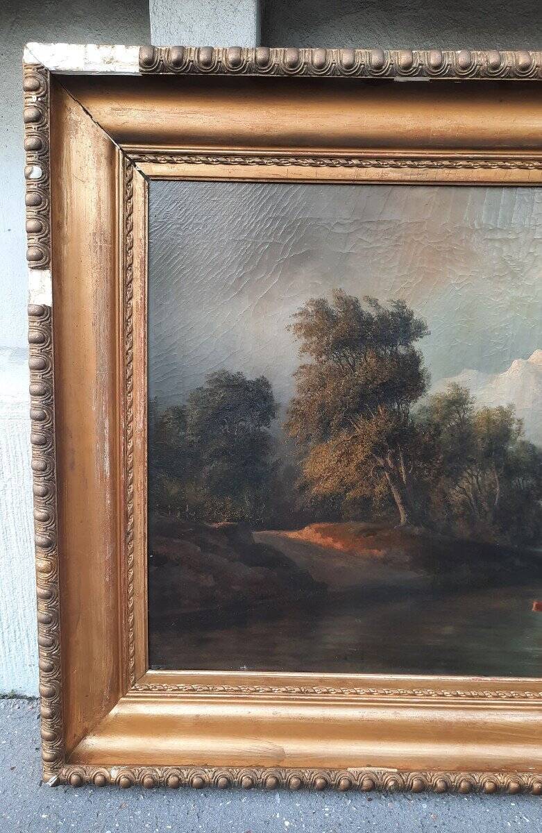 Peinture à l'huile de paysage français du XIXe siècle