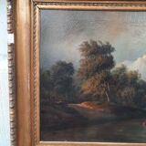 Peinture à l'huile de paysage français du XIXe siècle